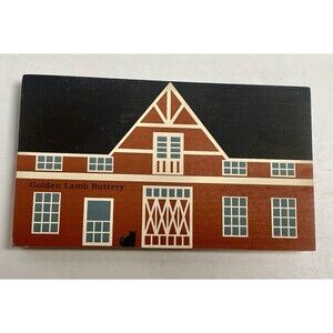 Cat’s Meow Village Brooklyn CT Hillandale Farm Golden Lamb Buttery 1986 Signed
